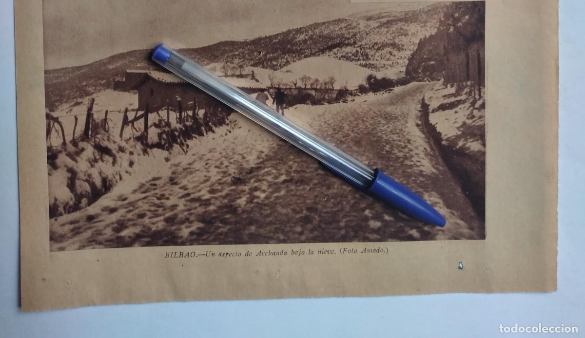 Otros art&iacute;culos de coleccionismo en papel: BILBAO UN ASPECTO DE ARCHANDA BAJO LA NIEVE RECORTE PRENSA A&Ntilde;O 1935