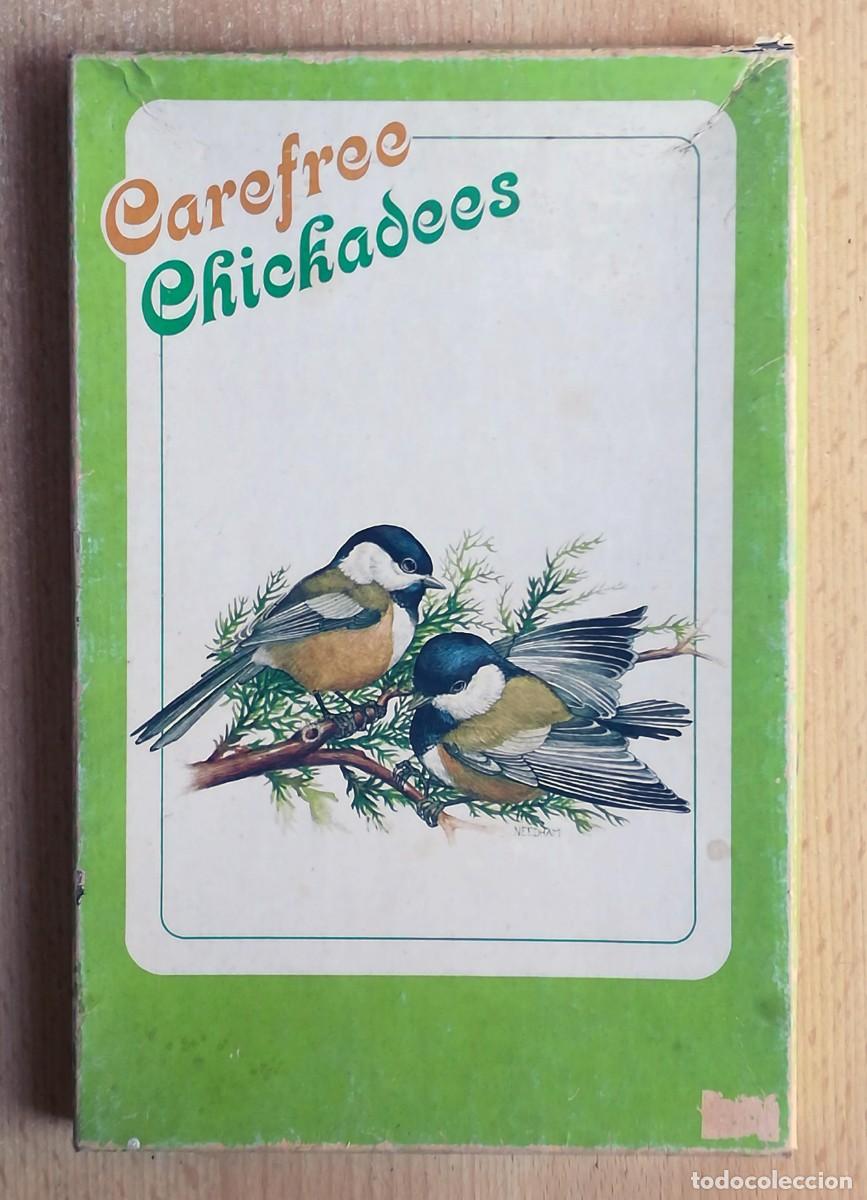 Otros art&iacute;culos de coleccionismo en papel: Conjunto de sobres y l&aacute;minas de p&aacute;jaros carboneros. Carefree Chickadees. Current, inc.