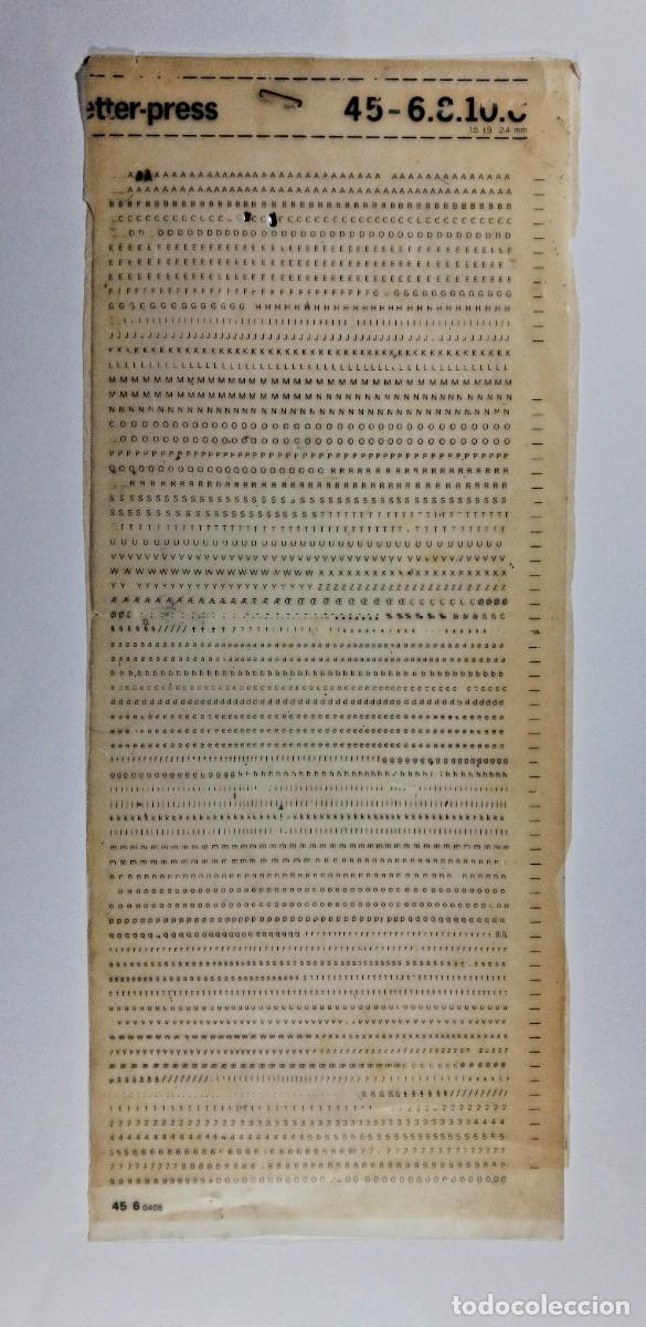 Otros art&iacute;culos de coleccionismo en papel: 1 MECANORMA letter-press 24mm
