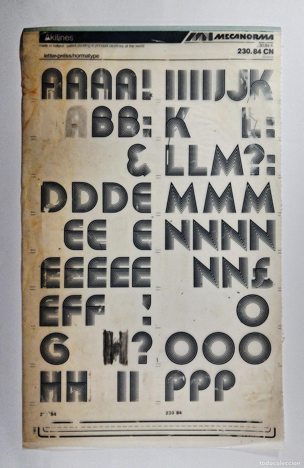 Otros art&iacute;culos de coleccionismo en papel: 2 MECANORMA - Akilines letter-press