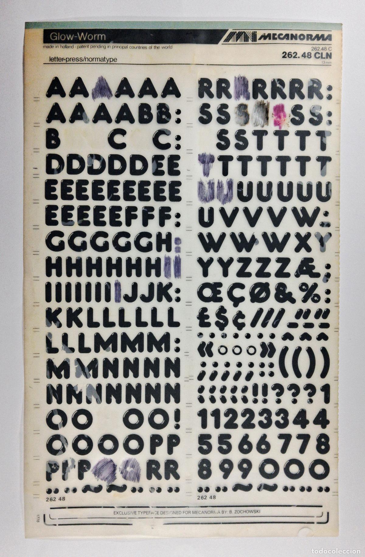 Otros art&iacute;culos de coleccionismo en papel: MECANORMA Glow-Worm letter-press