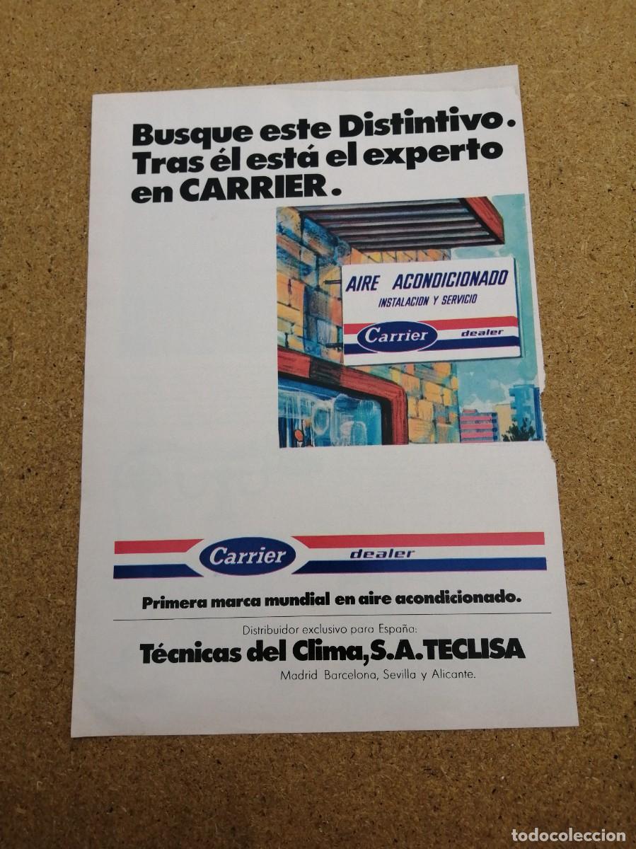 Otros art&iacute;culos de coleccionismo en papel: ANUNCIO. CARRIER AIRE ACONDICIONADO