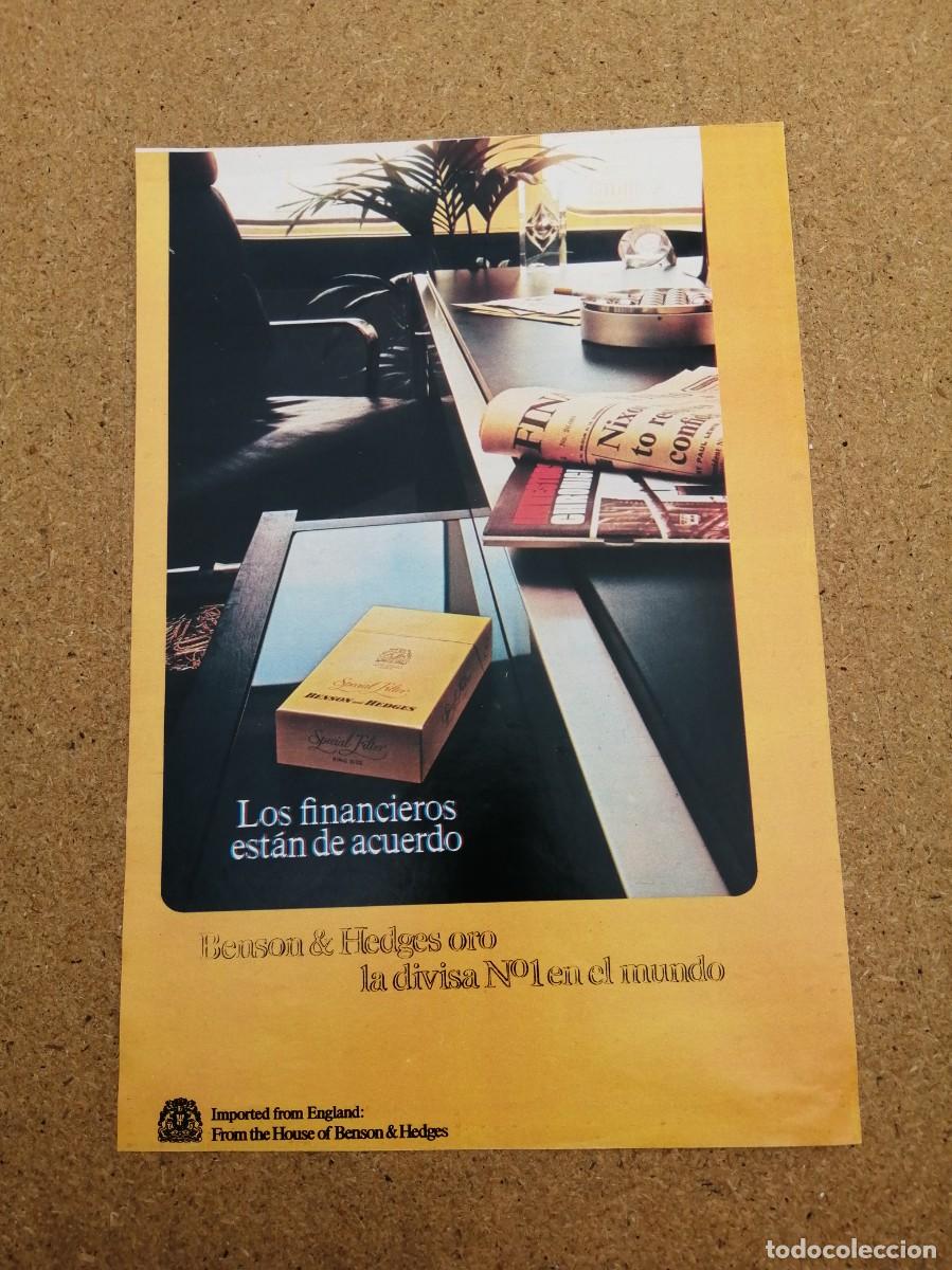 Otros art&iacute;culos de coleccionismo en papel: ANUNCIO. BENSON & HEDGES