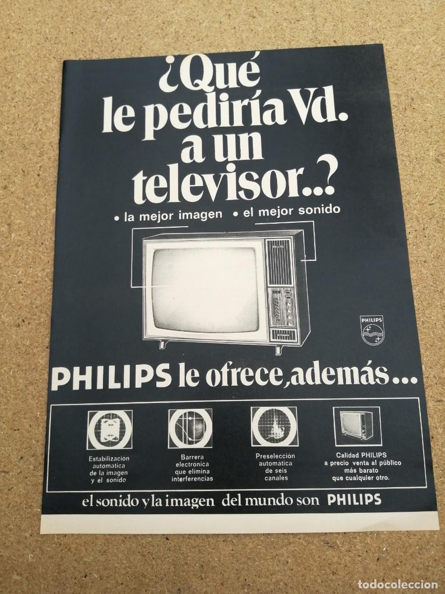 Otros art&iacute;culos de coleccionismo en papel: ANUNCIO. PHILIPS TELEVISOR - Foto 1
