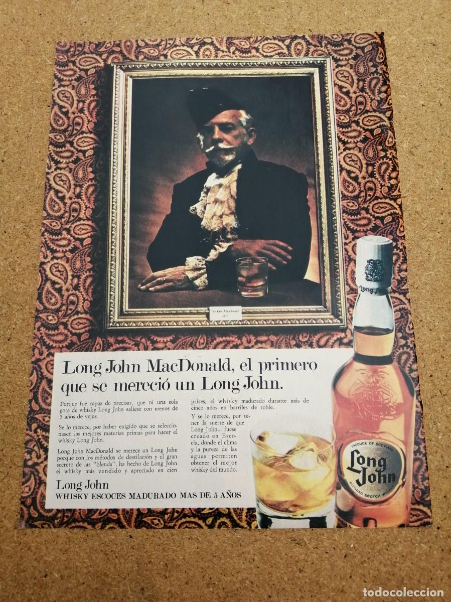 Otros art&iacute;culos de coleccionismo en papel: ANUNCIO. WHISKY LONG JOHN - Foto 1