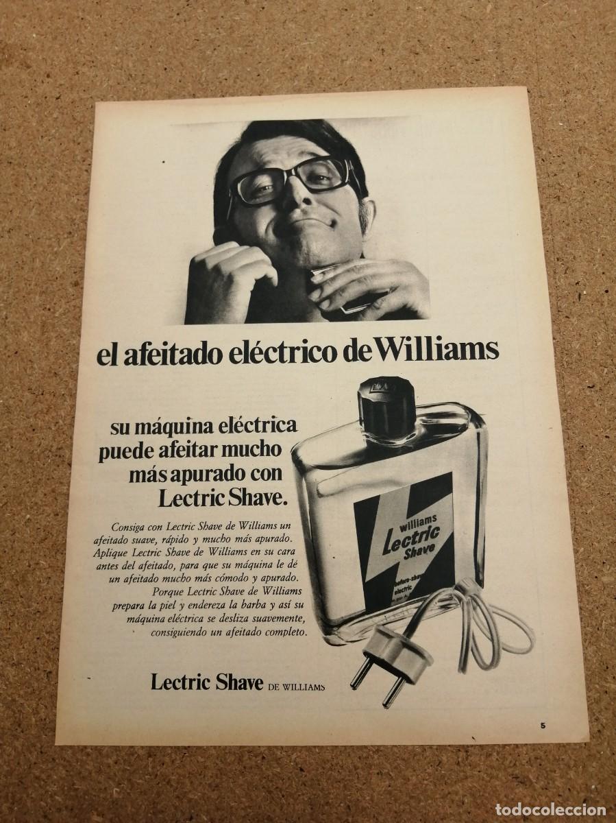 Otros art&iacute;culos de coleccionismo en papel: ANUNCIO. LECTRIC SHAVE DE WILLIAMS - Foto 1