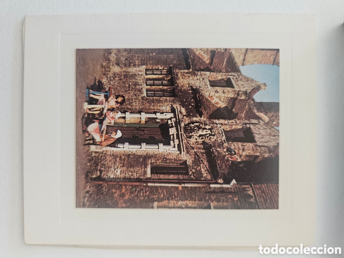 Otros art&iacute;culos de coleccionismo en papel: Tarjeta de Felicitaci&oacute;n / Postal Antigua Vintage Escrita en Franc&eacute;s, Brujas B&eacute;lgica encaje bolillos