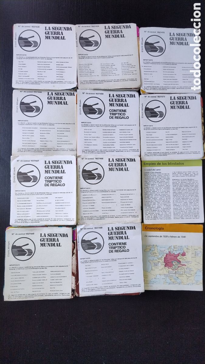 Otros art&iacute;culos de coleccionismo en papel: Fichas de la segunda guerra mundial Zape 1979 Espa&ntilde;a