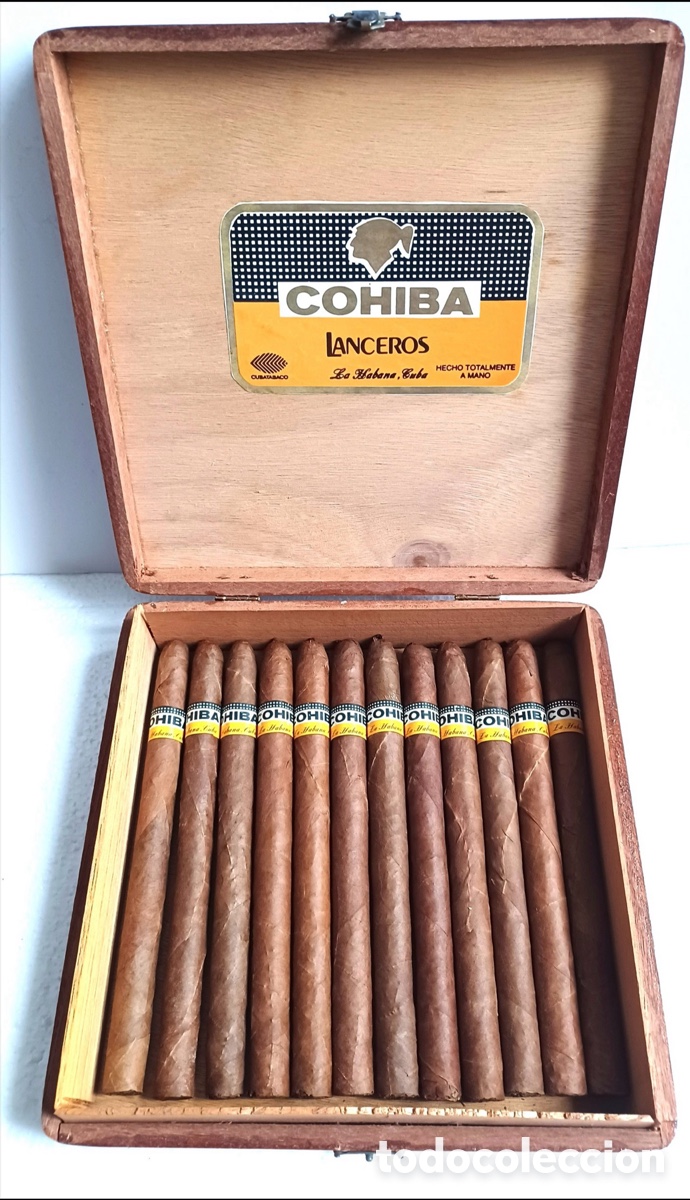 Otros art&iacute;culos de coleccionismo en papel: Caja puros COHIBA LANCEROS