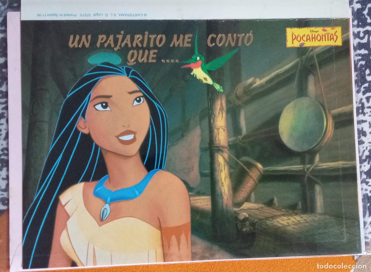 Otros art&iacute;culos de coleccionismo en papel: Lote de 15 tarjetas de felicitaci&oacute;n vintage de Disney Pocahontas, fabricadas por Cartorama en Espa&ntilde;a