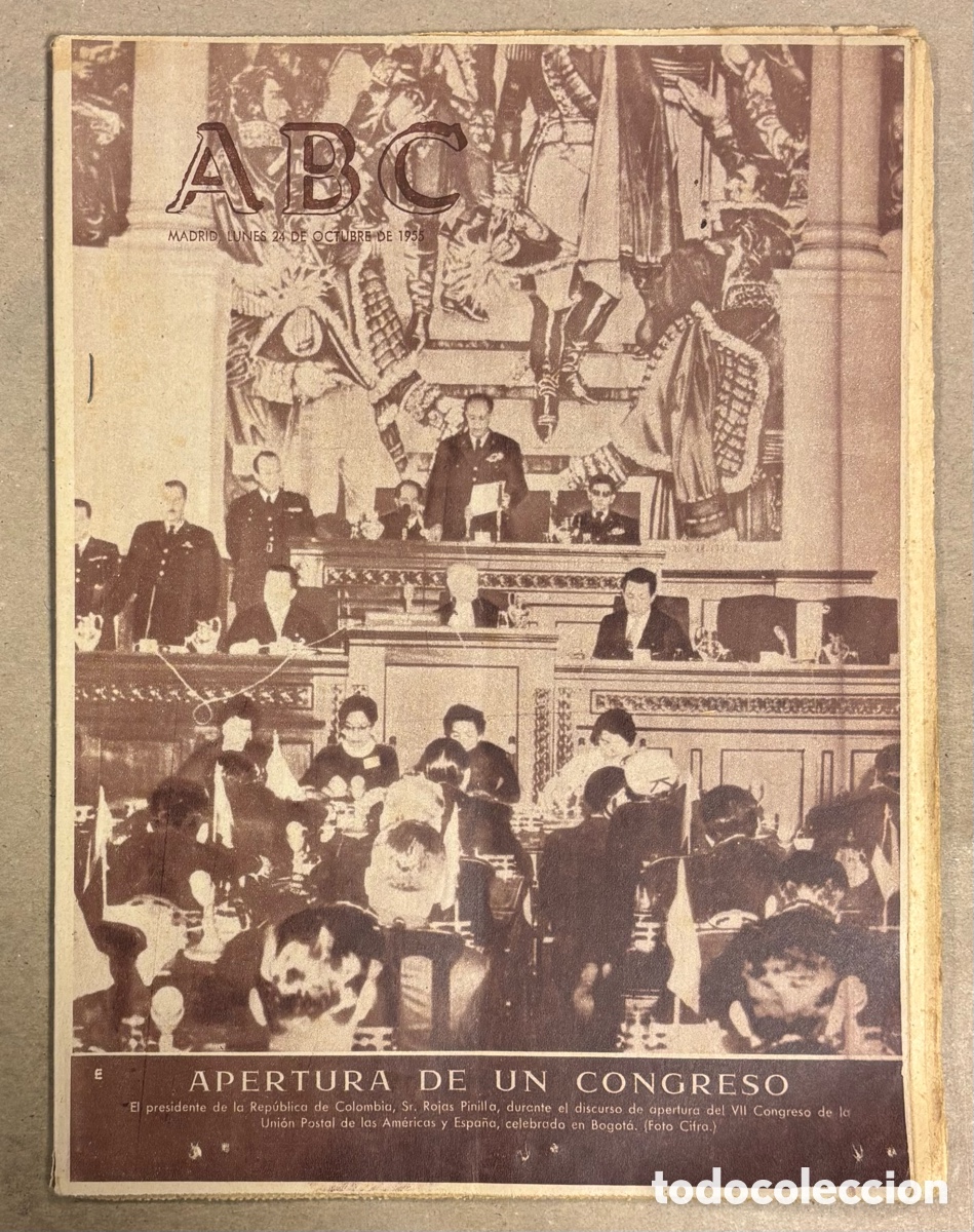 Otros art&iacute;culos de coleccionismo en papel: ABC (24 OCTUBRE 1955) CAPEA EN PLAZA DE TRUJILLO (C&Aacute;CERES), INCENDIO EN VALLADOLID,