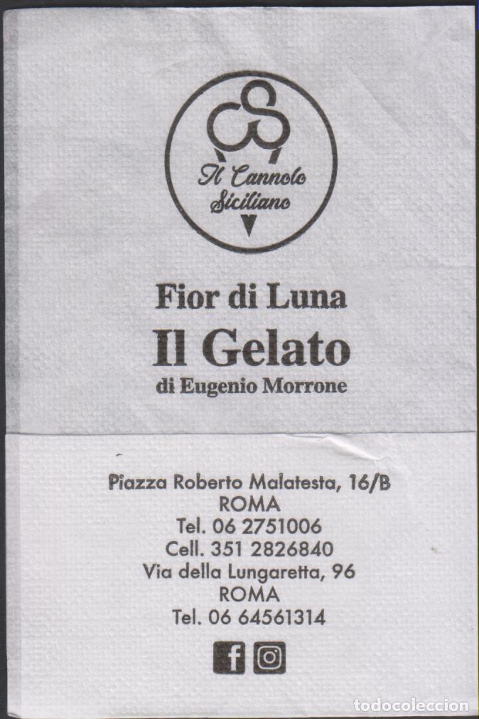 Otros art&iacute;culos de coleccionismo en papel: servilleta papel FIOR DI LUNA IL GELATO Roma Italia SOY.YO