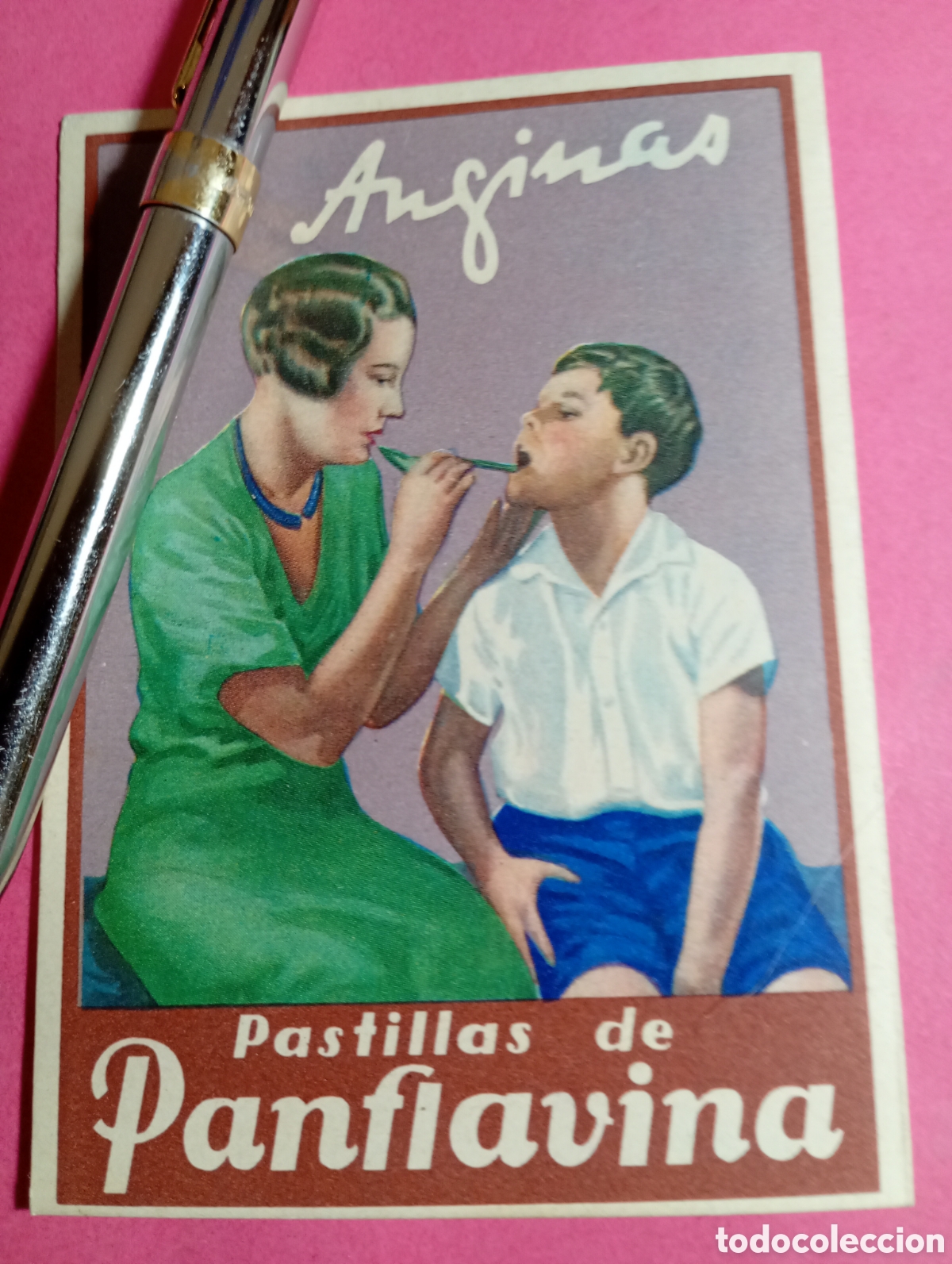 Otros art&iacute;culos de coleccionismo en papel: PEQUE&Ntilde;O ANTIGUO Y BELLO DIPTICO PUBLICITA FARMACIA panflavina TABLA PESOS ALTURAS ADULTOS Y NI&Ntilde;AS/OS