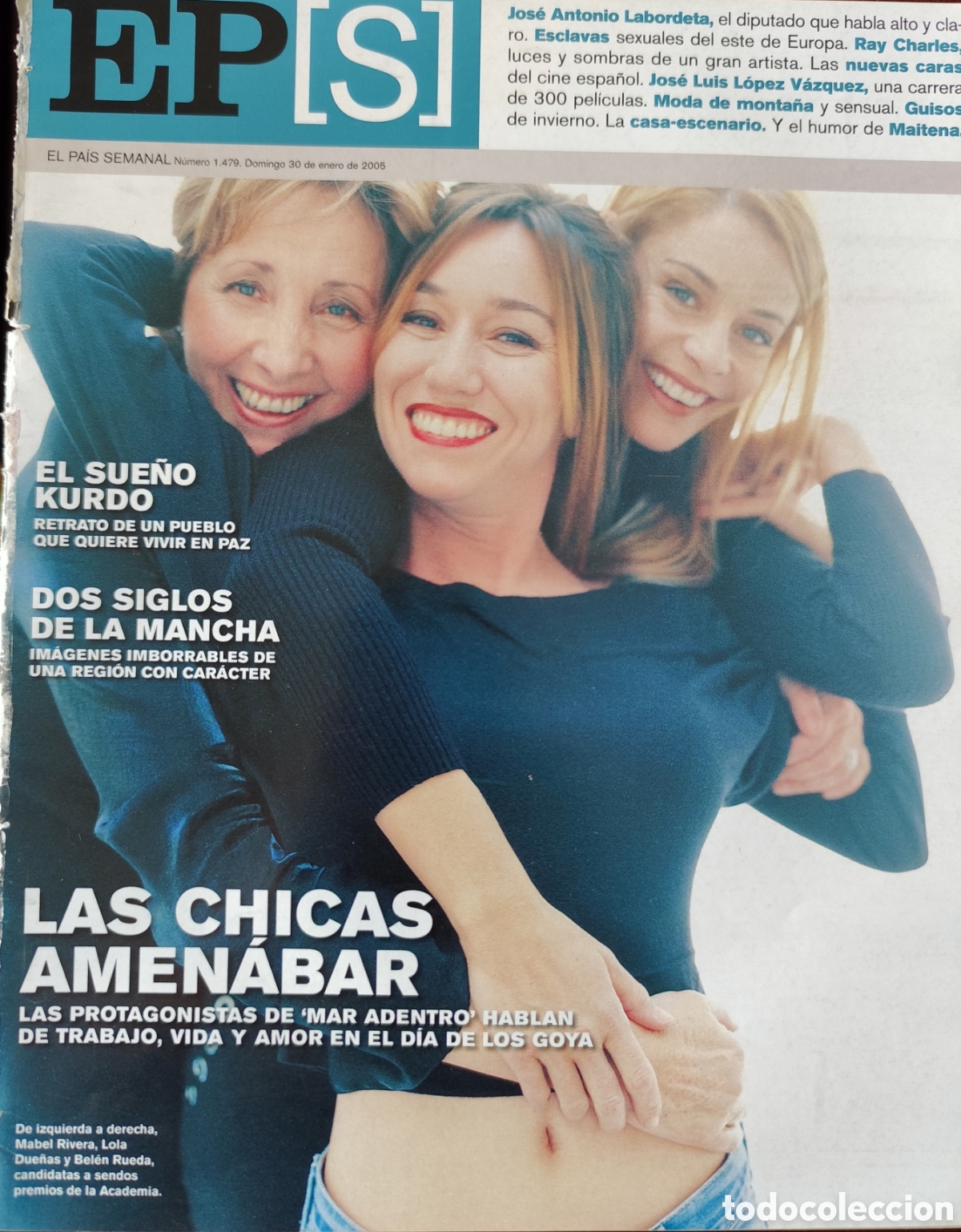 Otros art&iacute;culos de coleccionismo en papel: RAY CHARLES - JOSE A.LABORDETA. EL PA&Iacute;S SEMANAL N&deg;1479. FECHA 30/01/2005