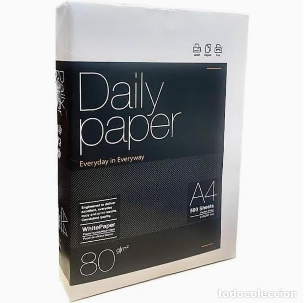 Otros art&iacute;culos de coleccionismo en papel: Paquete folio A4 500 hojas Daily Paper - Papel multiusos para impresora y fotocopiadora