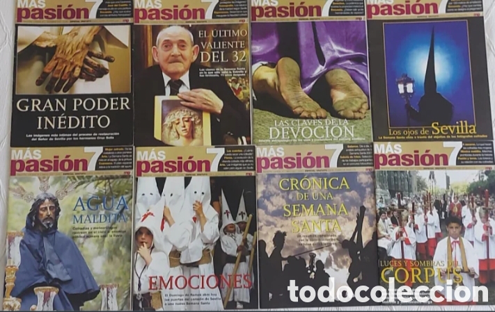 Paper Collecting Others: Lote 80 revistas M&aacute;s Pasi&oacute;n 7 El Correo de Andaluc&iacute;a Semana Santa Sevilla