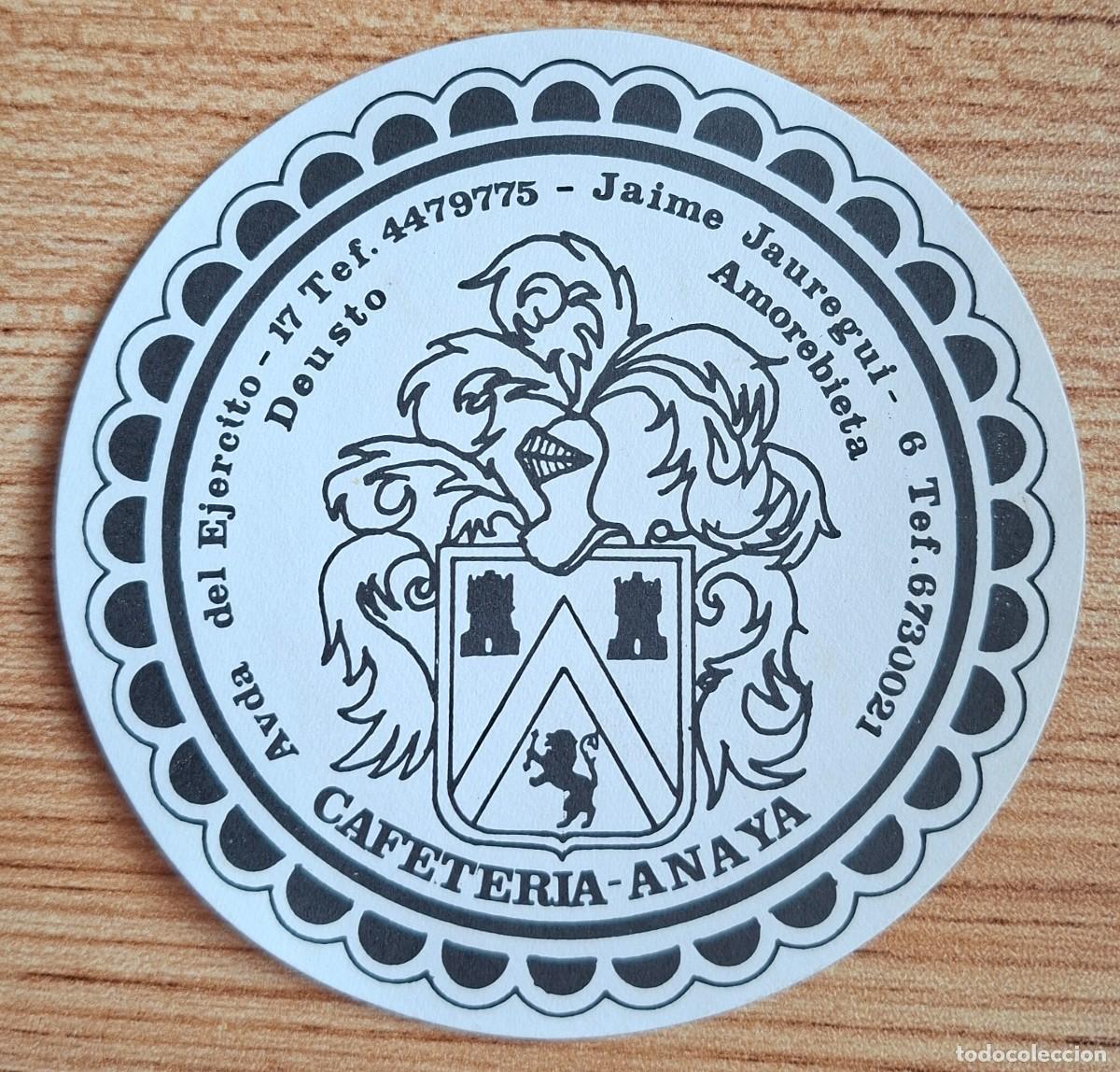 Altri oggetti di carta: Posavasos Cafeter&iacute;a Anaya - Deusto - Amorebieta - Bilbao (Vizcaya - Bizkaia)