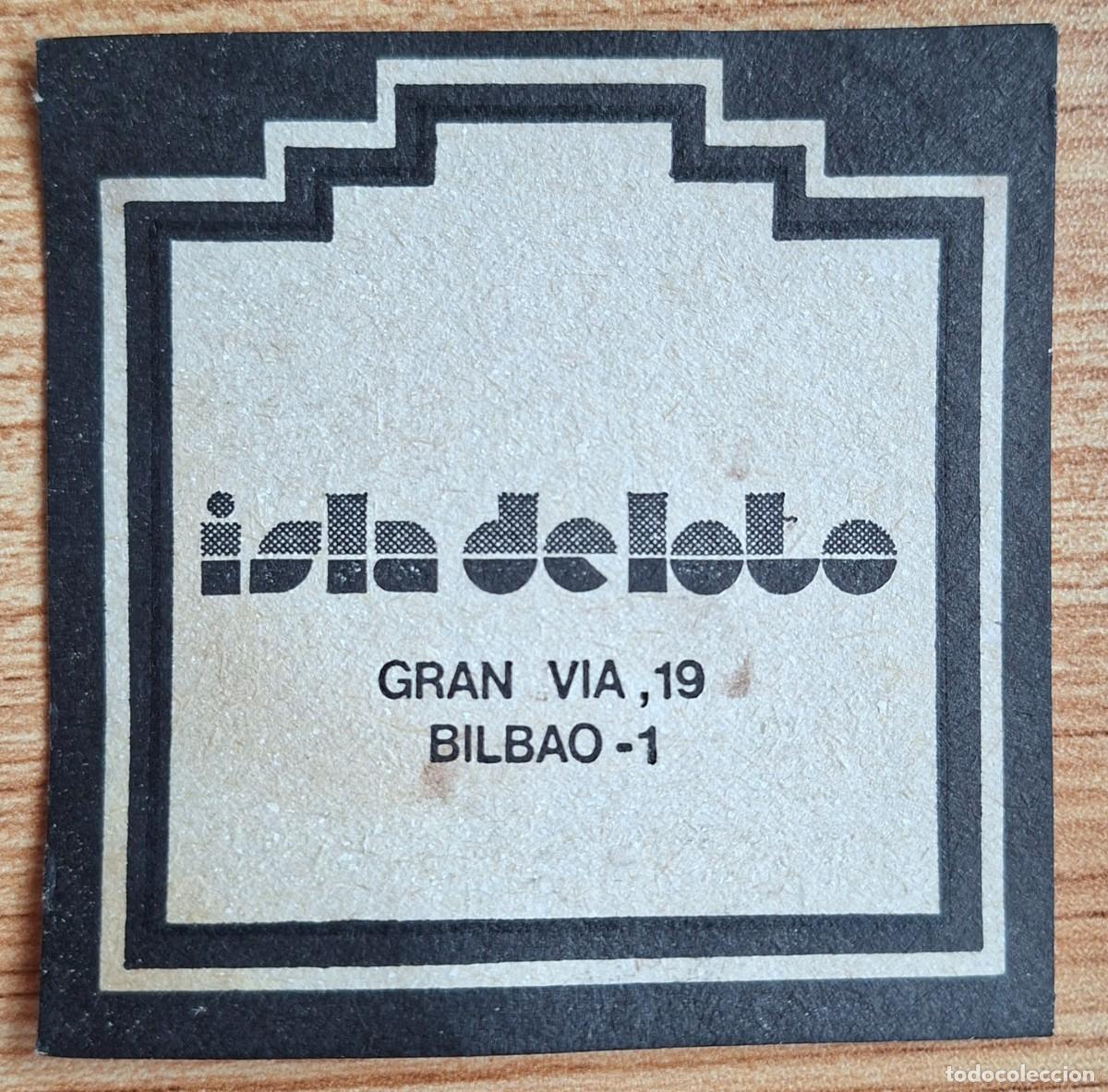Otros art&iacute;culos de coleccionismo en papel: Posavasos Isla de Loto - Bilbao (Vizcaya - Bizkaia)