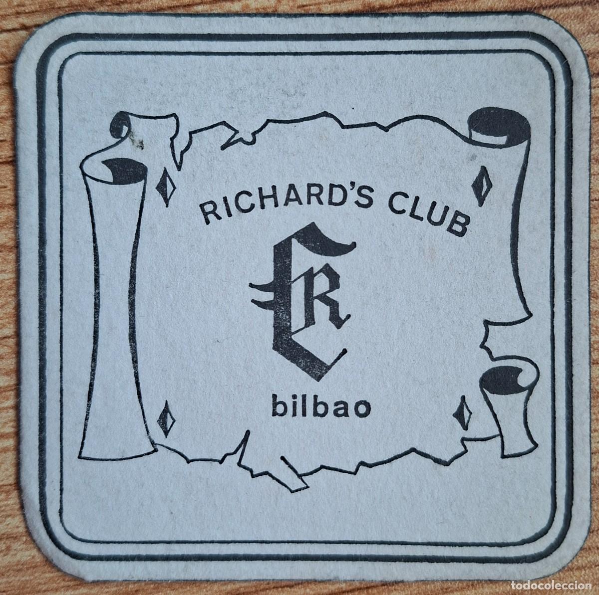 Otros art&iacute;culos de coleccionismo en papel: Posavasos Richard's Club - Bilbao (Vizcaya - Bizkaia)