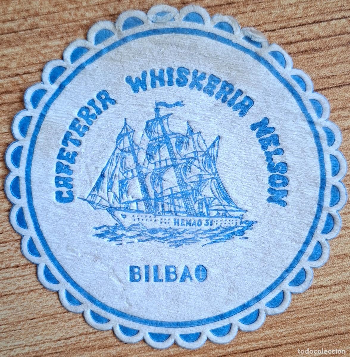 Otros art&iacute;culos de coleccionismo en papel: Posavasos Cafeter&iacute;a Whisker&iacute;a Nelson - Bilbao (Vizcaya - Bizkaia)