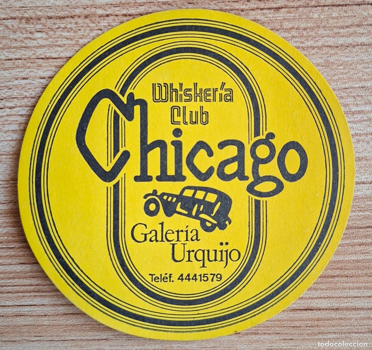 Otros art&iacute;culos de coleccionismo en papel: Posavasos Whisker&iacute;a Club Chicago - Bilbao (Vizcaya - Bizkaia)