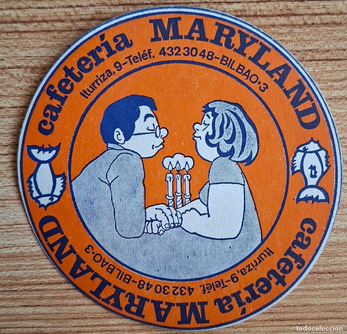 Otros art&iacute;culos de coleccionismo en papel: Posavasos Cafeter&iacute;a Maryland - Bilbao (Vizcaya - Bizkaia)
