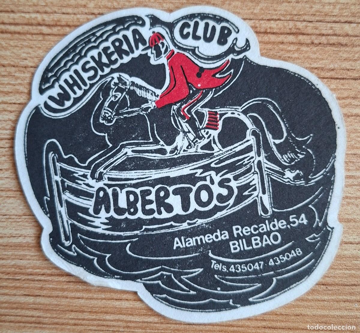 Otros art&iacute;culos de coleccionismo en papel: Posavasos Whisker&iacute;a Club Alberto's - Bilbao (Vizcaya - Bizkaia)