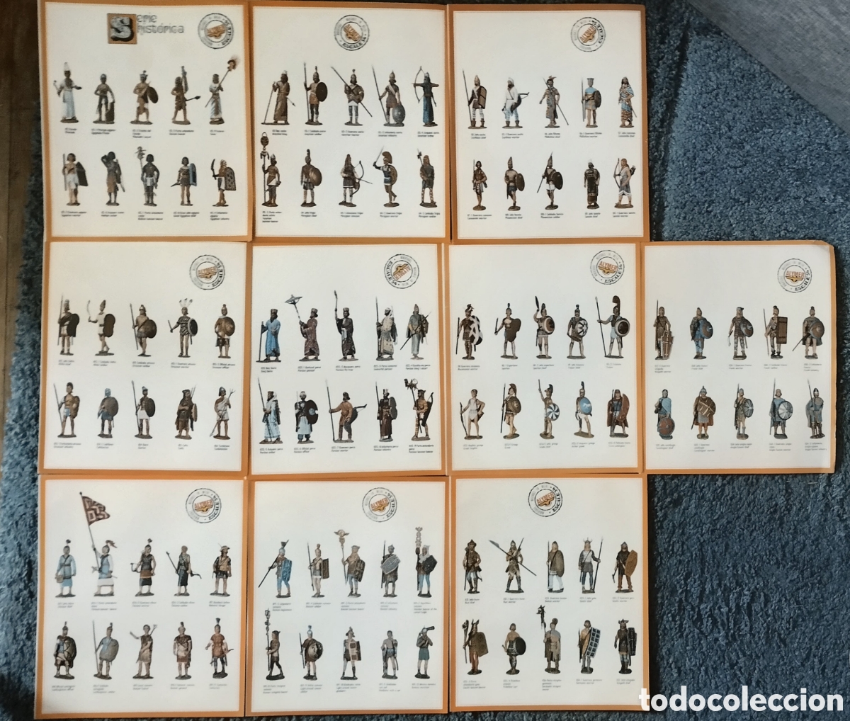 Sammelleidenschaft Andere Papierartikel: 32 antiguas LAMINAS COLOR de ALYMER miniaturas de metal EN NORMAL ESTADO con se&ntilde;ales de uso normales