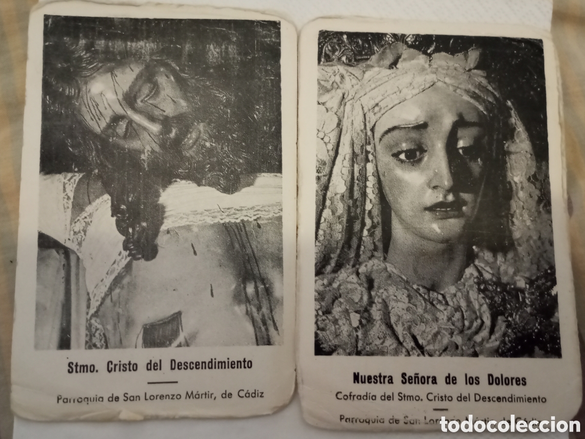 Otros art&iacute;culos de coleccionismo en papel: C&aacute;diz 2estampas religiosas parroquia de san Lorenzo C&aacute;diz