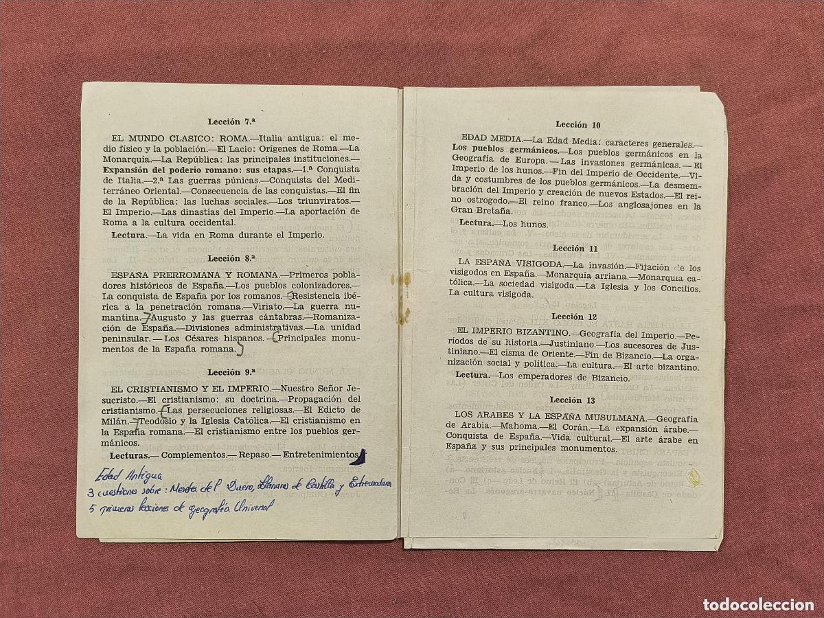 Otros art&iacute;culos de coleccionismo en papel: Programa de Historia Universal y de Espa&ntilde;a Cuarto Curso &ndash; Ediciones SM Antiguo - Foto 4
