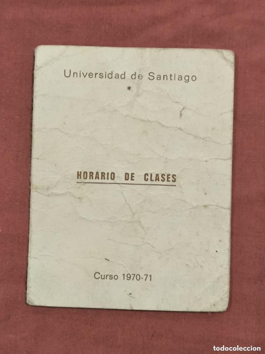 Collectionnisme Papier divers: Horario de Clases Universidad de Santiago Curso 1970-71 &ndash; Agenda Escolar Editorial Labor