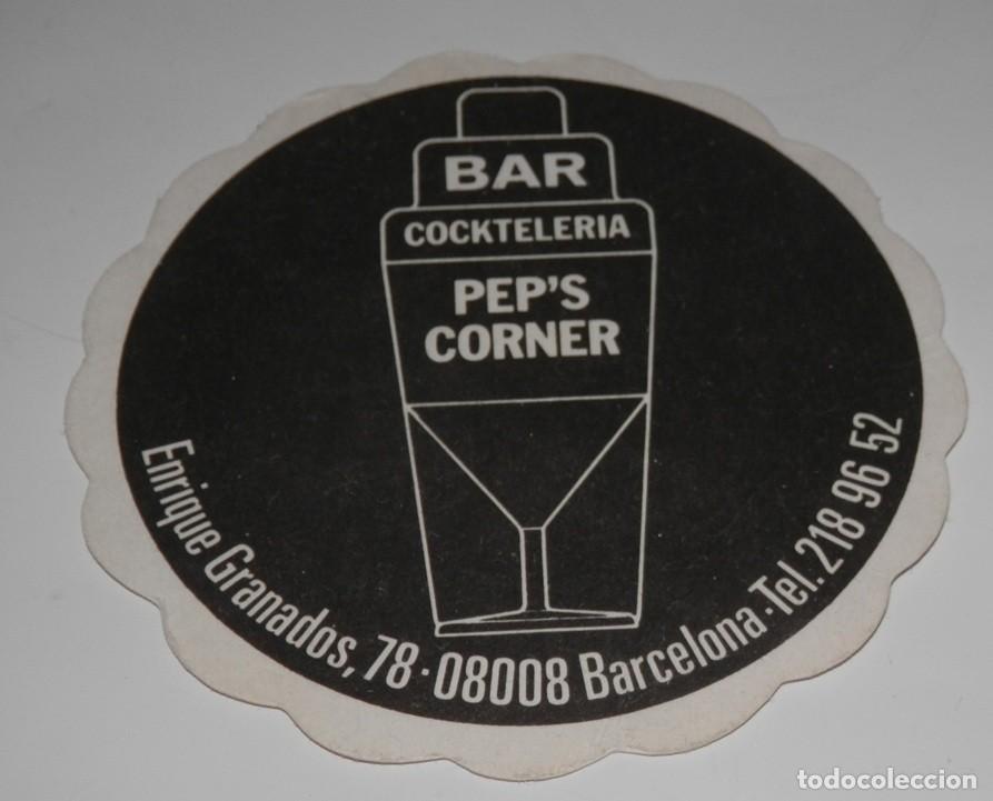 Otros art&iacute;culos de coleccionismo en papel: POSAVASOS VINTAGE DEL BAR COCKTELERIA PEP'S CORNER - BARCELONA