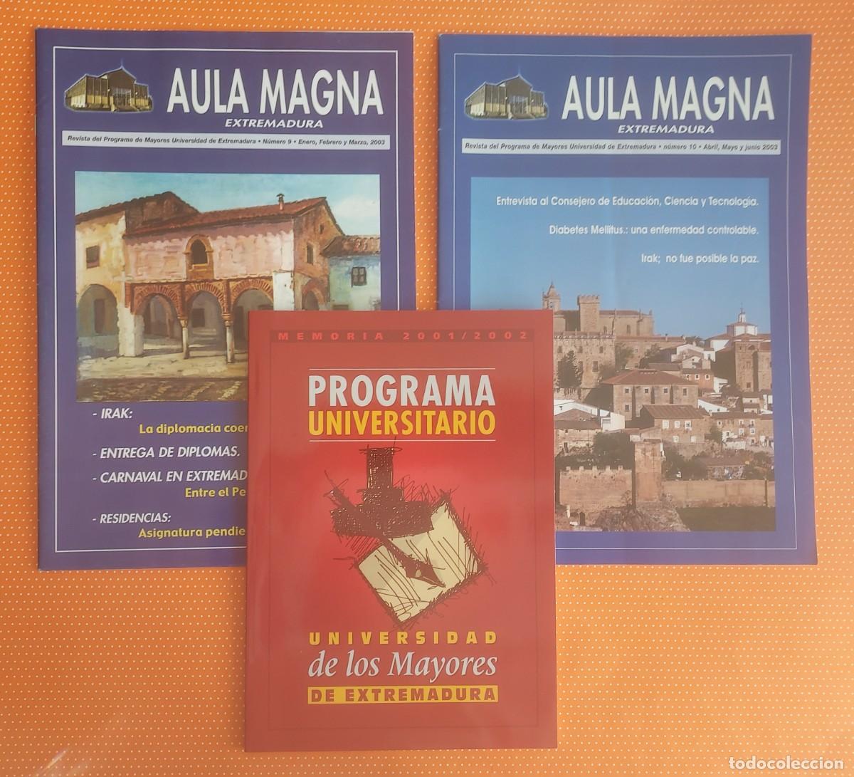 Otros art&iacute;culos de coleccionismo en papel: TRES PUBLICACIONES AULA MAGNA EXTREMADURA ESCUELA DE MAYORES 10e