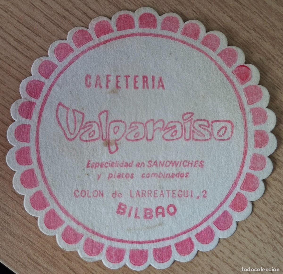 Otros art&iacute;culos de coleccionismo en papel: Posavasos Cafeter&iacute;a Valpara&iacute;so rosa - Bilbao (Vizcaya - Bizkaia)
