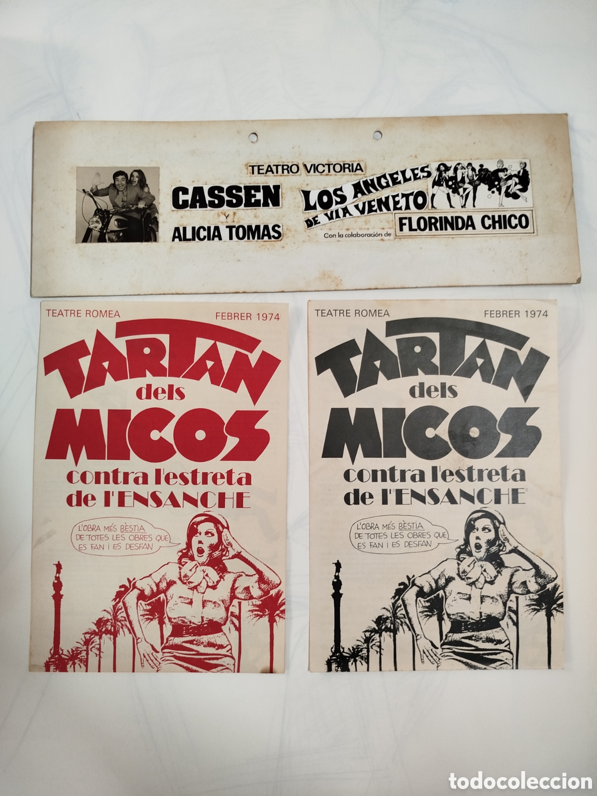 Otros art&iacute;culos de coleccionismo en papel: 3 pamfletos propaganda teatro retro
