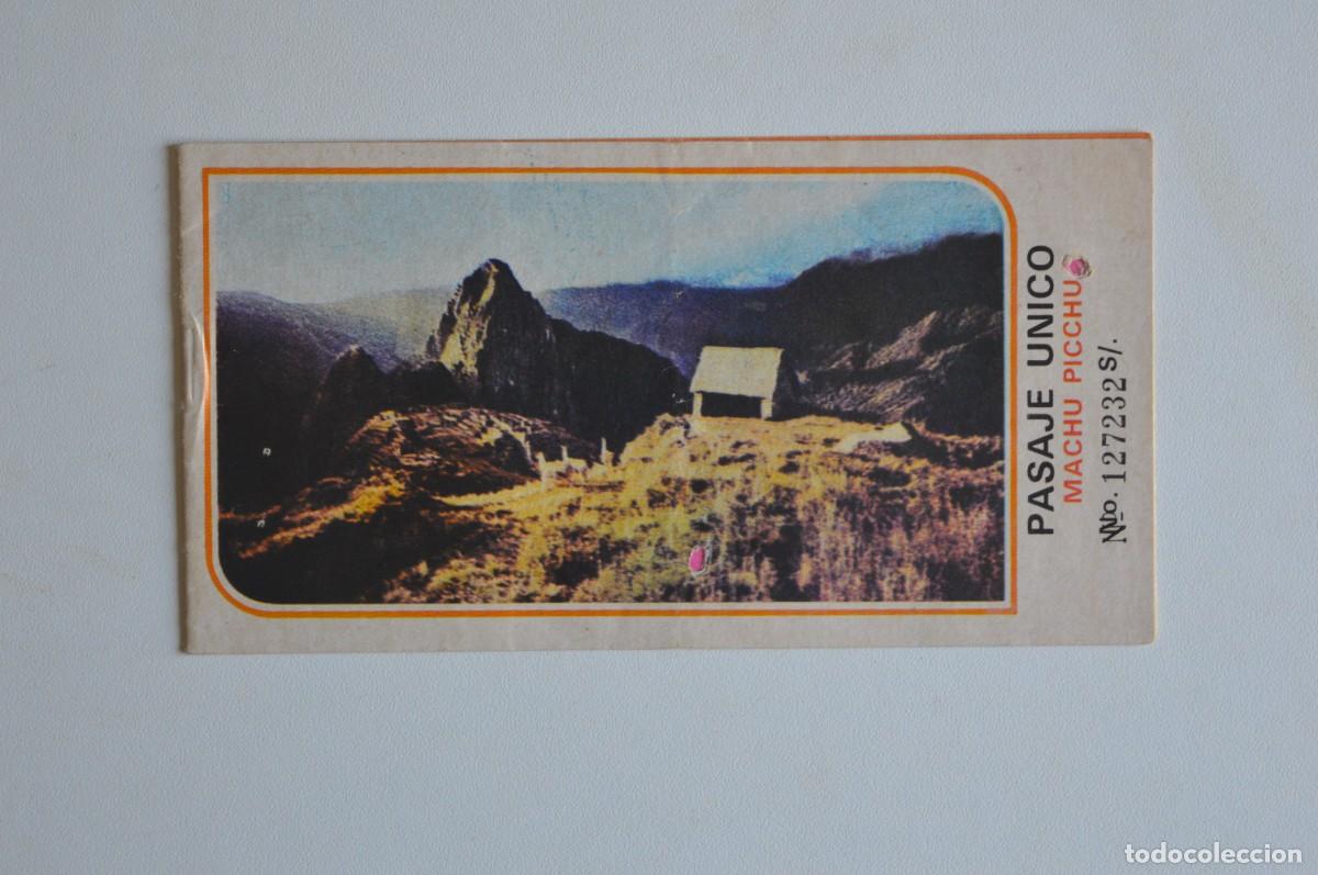 Outros artigos de papel: ANTIGUA ENTRADA PASAJE &Uacute;NICO MACHU PICCHU PER&Uacute; GU&Iacute;A EXCURSIONES EN EL CUSCO PLANO RUINAS
