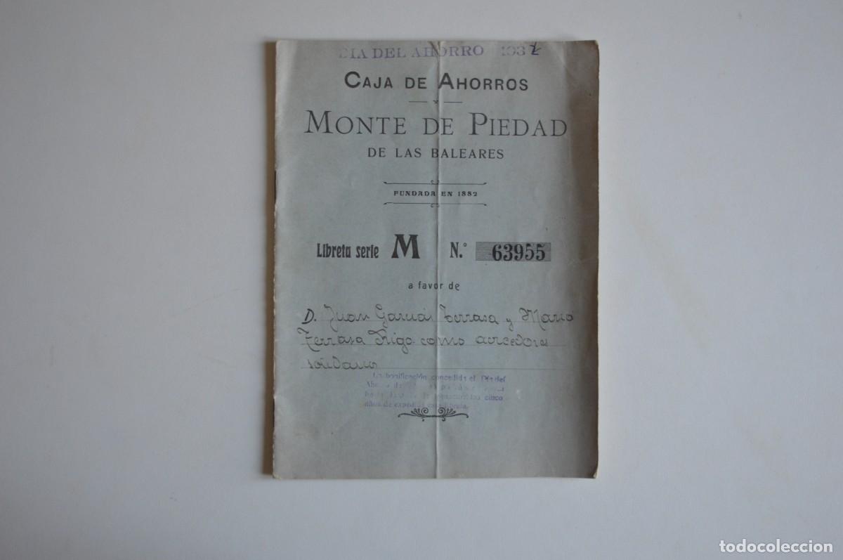 Outros artigos de papel: CAJA DE AHORROS MONTE DE PIEDAD DE LAS BALEARES LIBRETA SERIE M A&Ntilde;O 1932 MALLORCA ILLES BALEARS