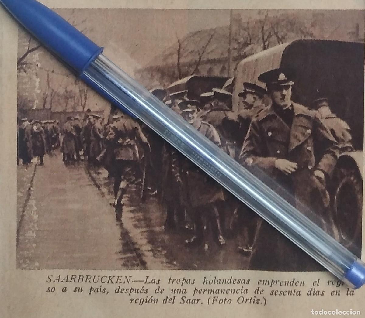 Outros artigos de papel: SAARBRUCKEN ALEMANIA TROPAS HOLANDESAS REGRESAN A SU PA&Iacute;S RECORTE DE PRENSA A&Ntilde;O 1935