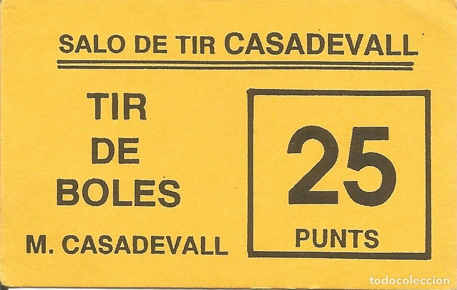 Otros art&iacute;culos de coleccionismo en papel: Vale / Ticket / Boleto Sal&oacute;n de Tiro Casadevall - Sal&oacute; Tir Boles M. Casadevall - 25 Puntos / Punts