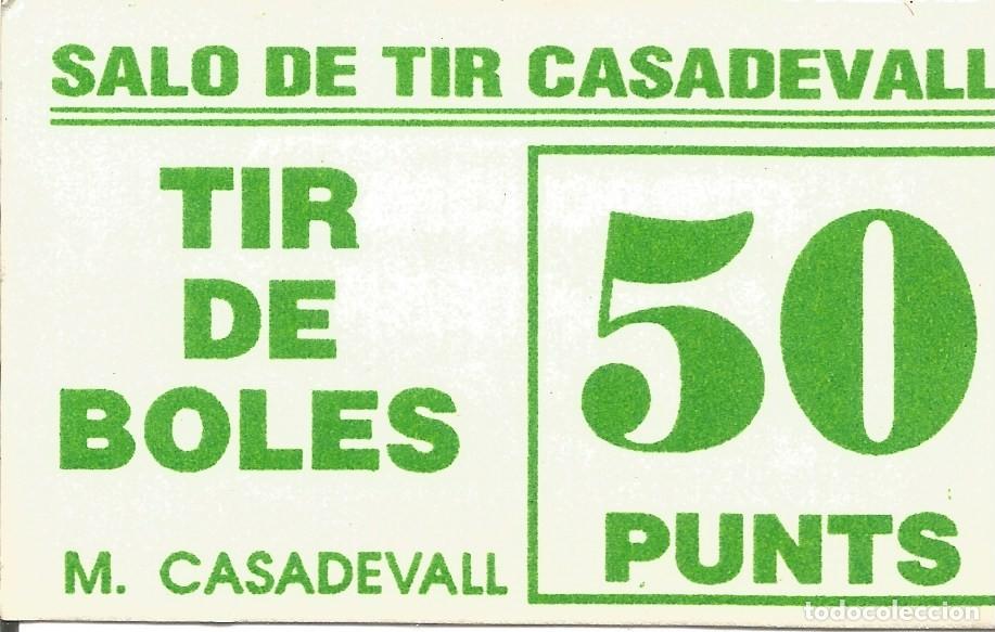 Otros art&iacute;culos de coleccionismo en papel: Vale / Ticket / Boleto Sal&oacute;n de Tiro Casadevall - Sal&oacute; Tir Boles M. Casadevall - 50 Puntos / Punts