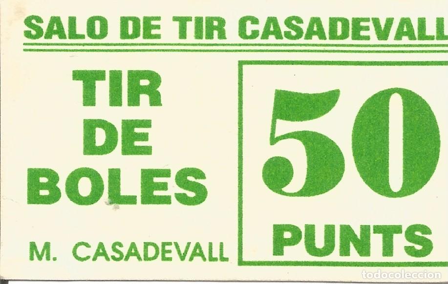 Otros art&iacute;culos de coleccionismo en papel: Vale / Ticket / Boleto Sal&oacute;n de Tiro Casadevall - Sal&oacute; Tir Boles M. Casadevall - 50 Puntos / Punts