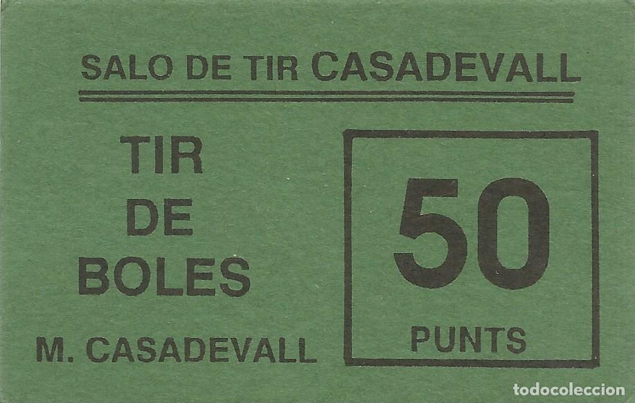 Otros art&iacute;culos de coleccionismo en papel: Vale / Ticket / Boleto Sal&oacute;n de Tiro Casadevall - Sal&oacute; Tir Boles M. Casadevall - 50 Puntos / Punts