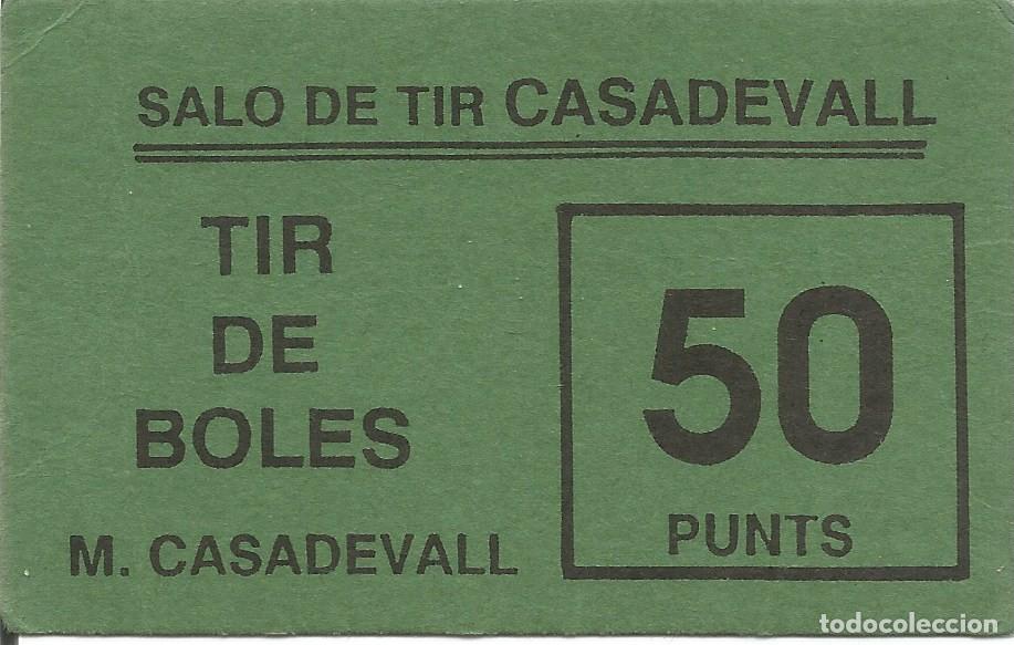 Otros art&iacute;culos de coleccionismo en papel: Vale / Ticket / Boleto Sal&oacute;n de Tiro Casadevall - Sal&oacute; Tir Boles M. Casadevall - 50 Puntos / Punts