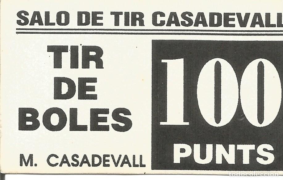 Otros art&iacute;culos de coleccionismo en papel: Vale / Ticket / Boleto Sal&oacute;n de Tiro Casadevall - Sal&oacute; Tir Boles M. Casadevall - 100 Puntos / Punts
