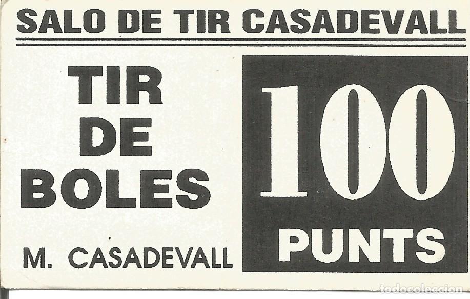 Otros art&iacute;culos de coleccionismo en papel: Vale / Ticket / Boleto Sal&oacute;n de Tiro Casadevall - Sal&oacute; Tir Boles M. Casadevall - 100 Puntos / Punts