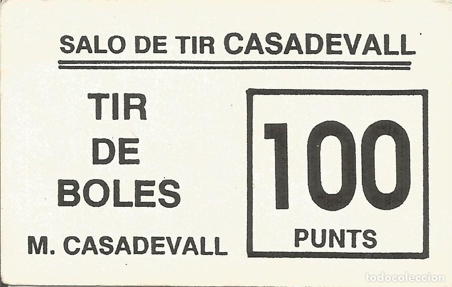 Otros art&iacute;culos de coleccionismo en papel: Vale / Ticket / Boleto Sal&oacute;n de Tiro Casadevall - Sal&oacute; Tir Boles M. Casadevall - 100 Puntos / Punts