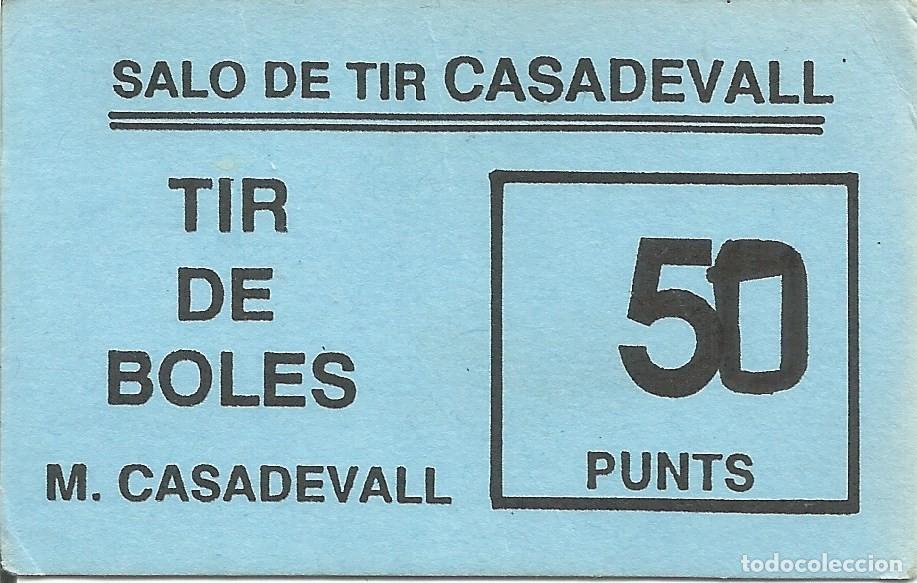 Otros art&iacute;culos de coleccionismo en papel: Vale / Ticket / Boleto Sal&oacute;n de Tiro Casadevall - Sal&oacute; Tir Boles M. Casadevall - 50 Puntos / Punts