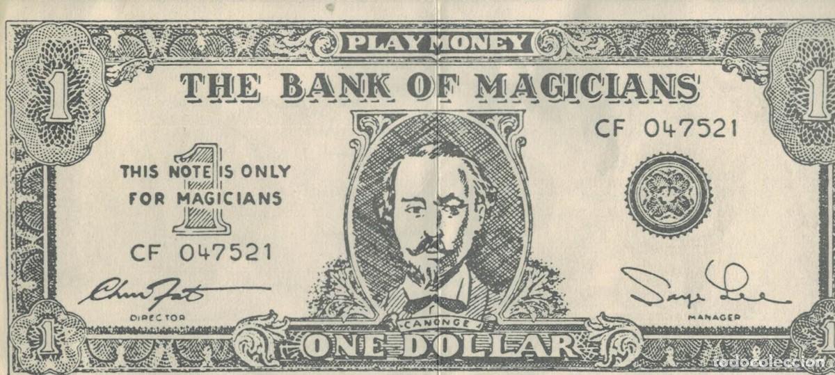 Otros art&iacute;culos de coleccionismo en papel: One Dollar The Bank of Magicians