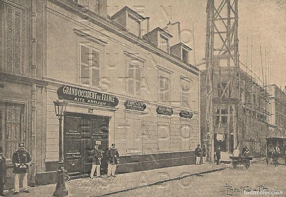 Otros art&iacute;culos de coleccionismo en papel: LIGA ANTISEMITA PARIS FACHADA 15X10 1899 CLIPPING M59
