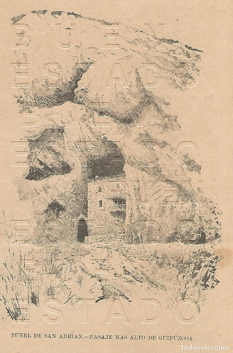 Otros art&iacute;culos de coleccionismo en papel: GUIPUZCOA TUNEL DE SAN ADRIAN 17X11 1899 CLIPPING M59